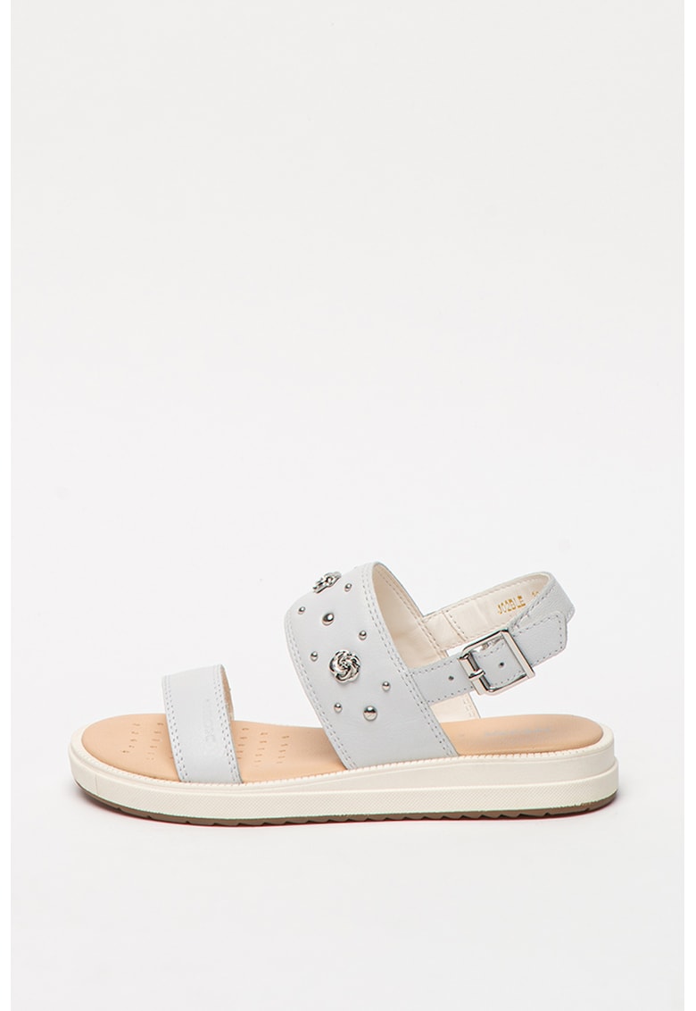 Sandale de piele cu aplicatii metalice Rebecca