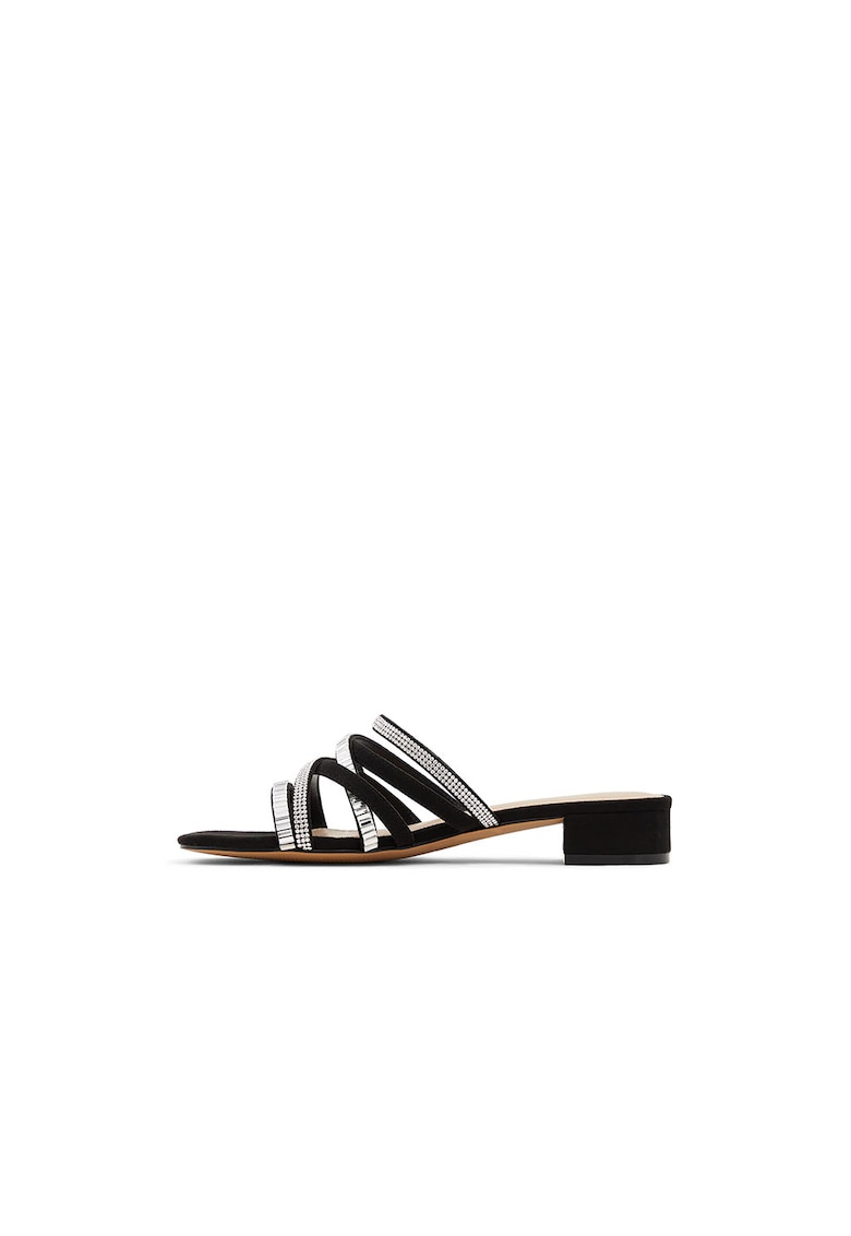 Papuci slip-on cu barete multiple si strasuri Runca