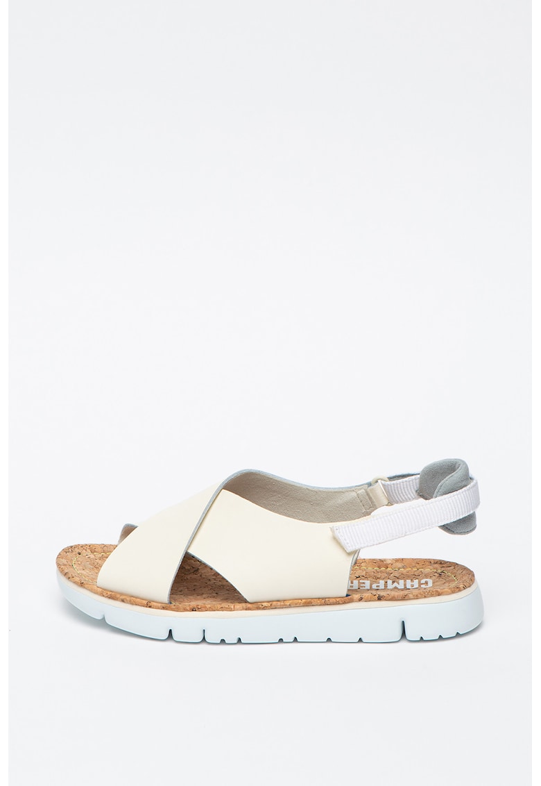 Sandale din piele cu inchidere velcro Oruga