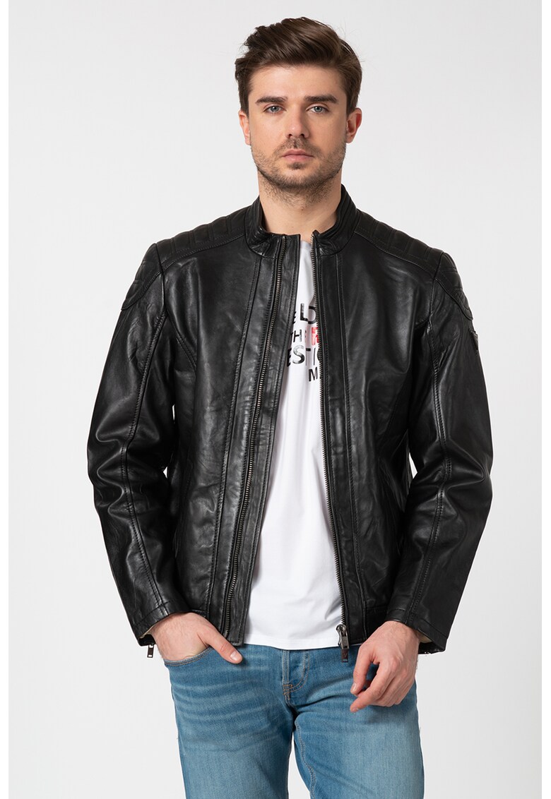 Jacheta biker de piele