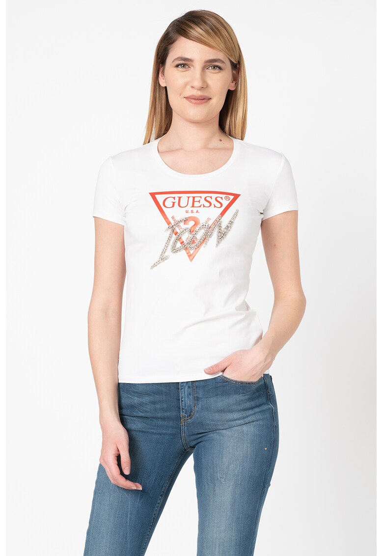 Tricou cu aplicatii din strasuri