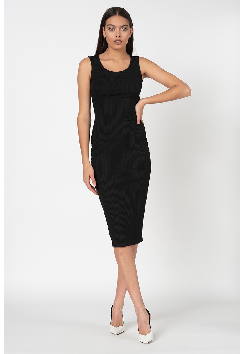 Rochie bodycon fara maneci cu decupaj pe partea din spate