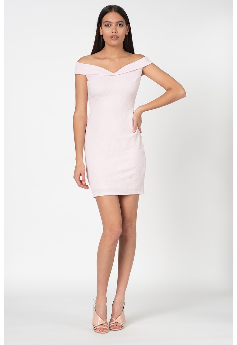 Rochie mini cambrata cu aspect texturat