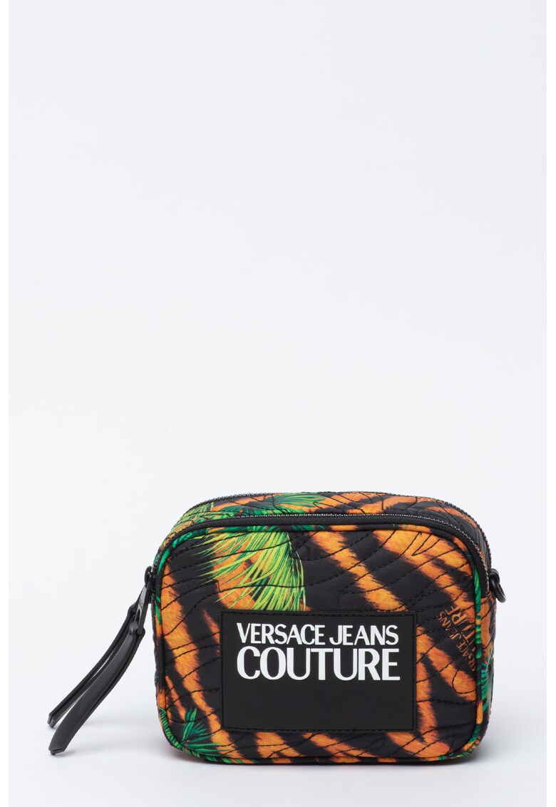 Geanta crossbody din piele ecologica cu logo cauciucat