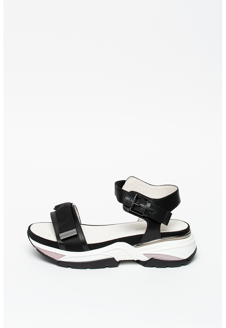 Sandale wedge de piele ecologica Raine