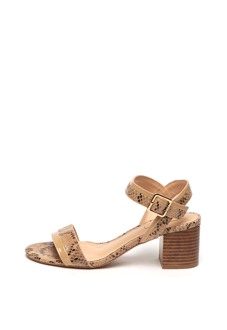 Sandale de piele ecologica cu model piele de sarpe Thelma