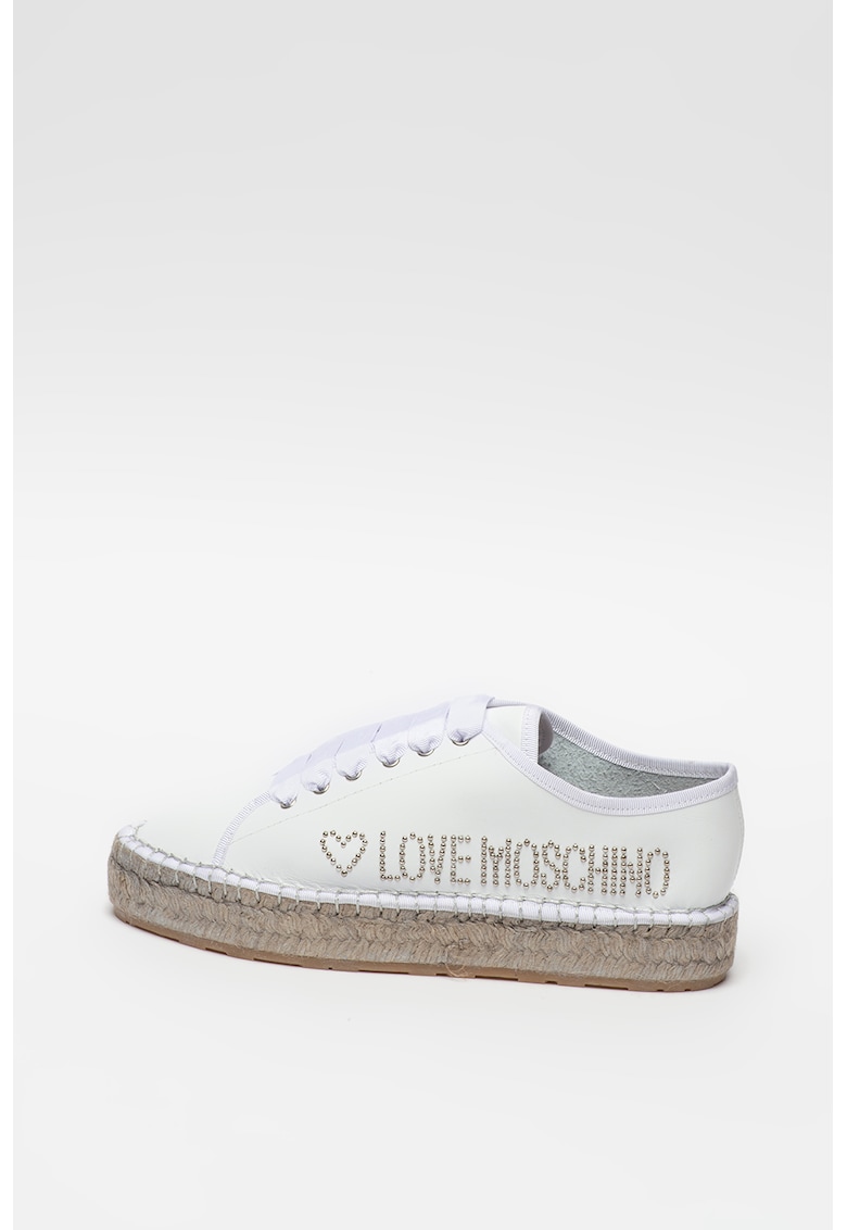 Pantofi sport tip espadrile de piele cu model logo