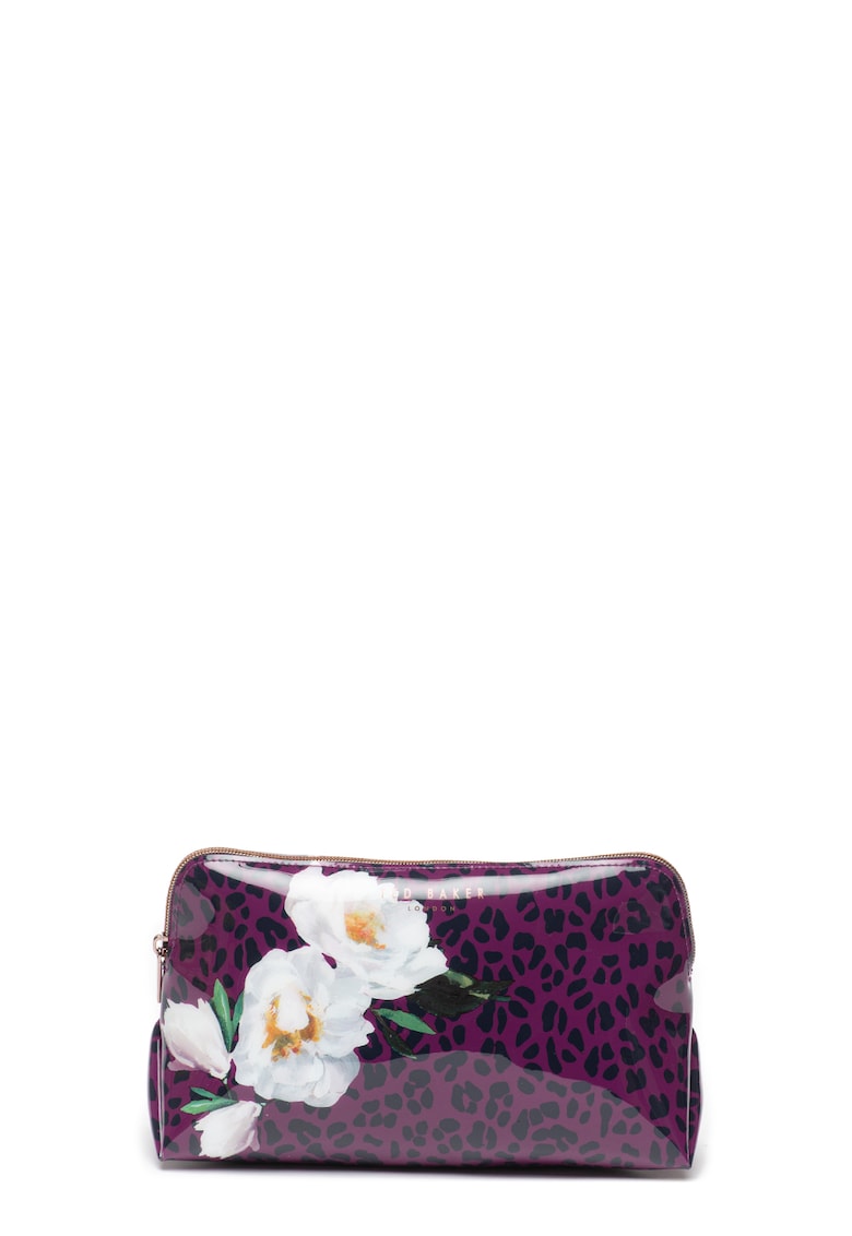 Portfard cu model floral si animal print Acaci