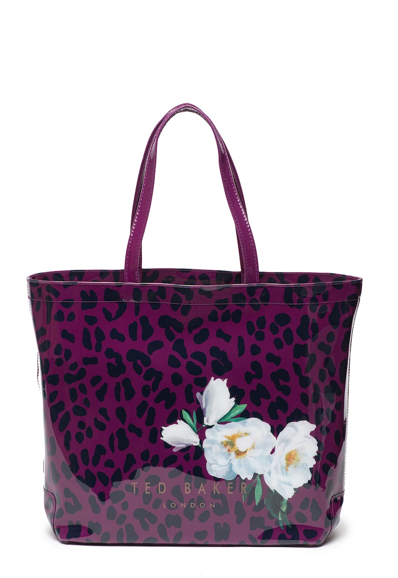 Geanta shopper cu detaliu cu imprimeu floral Polycon