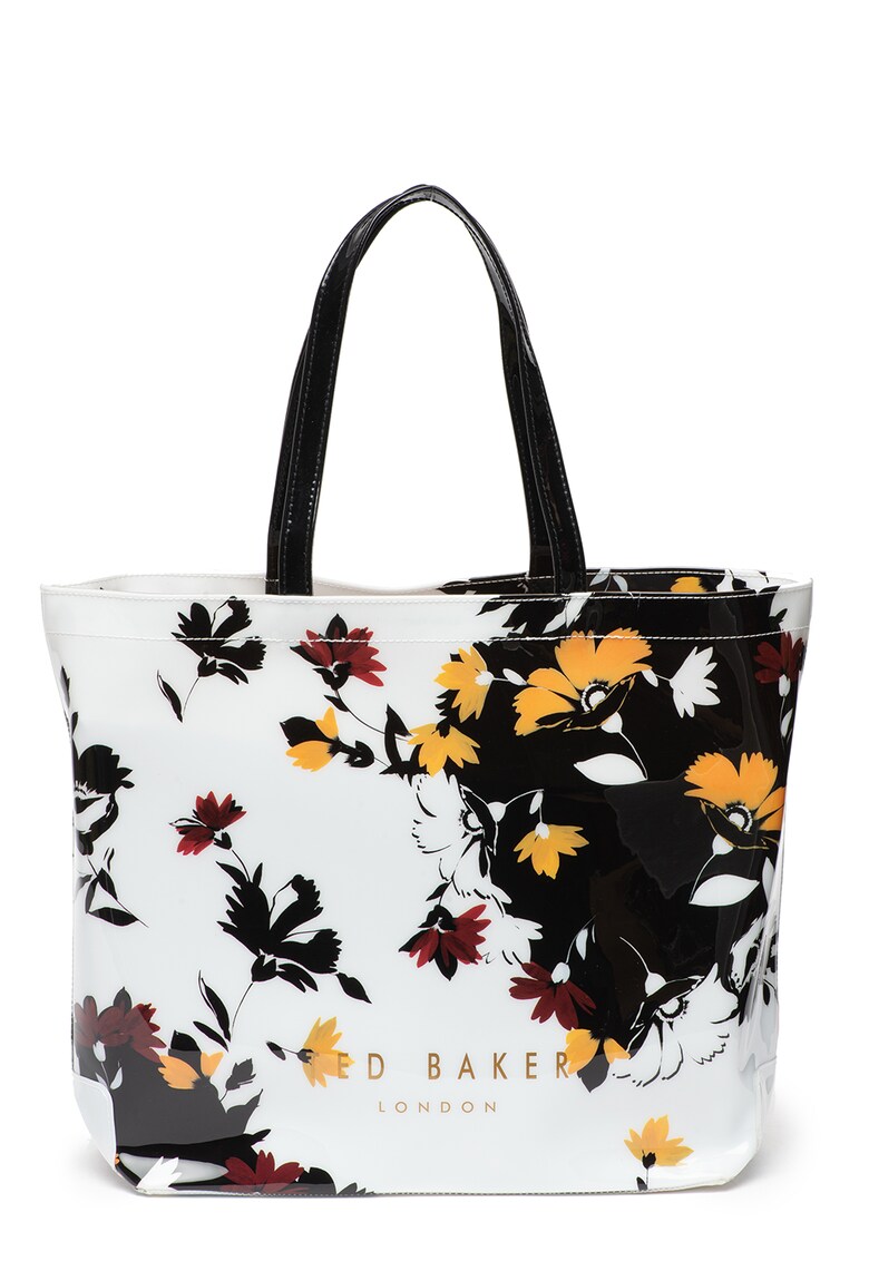 Geanta shopper cauciucata - cu imprimeu floral Kikicon