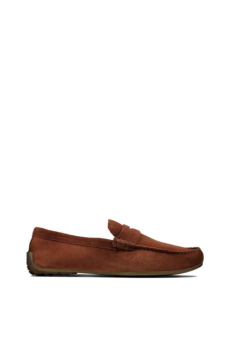 Pantofi penny loafer de piele intoarsa Reazor