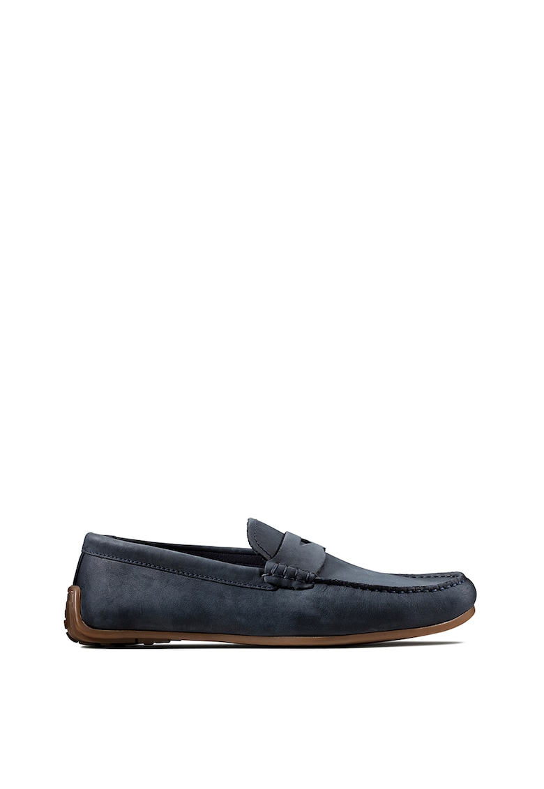 Pantofi penny loafer de piele nabuc Reazor