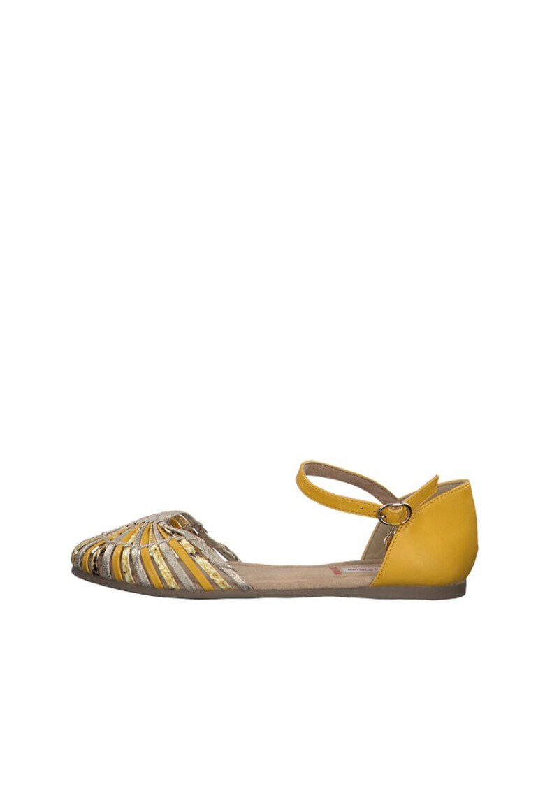 Sandale de piele ecologica - cu barete multiple