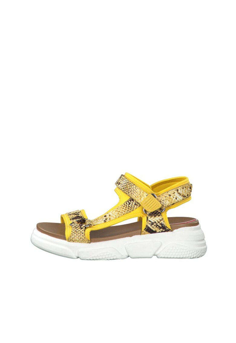 Sandale wedge cu velcro