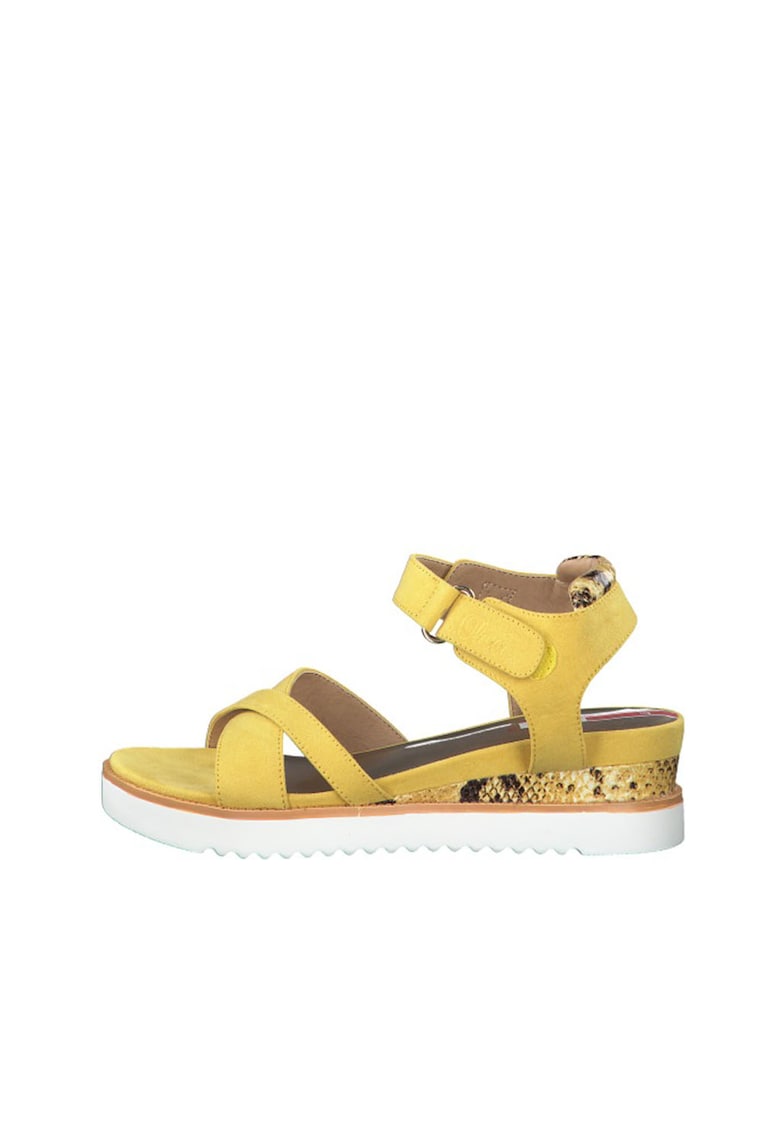 Sandale de piele intoarsa ecologica - cu velcro
