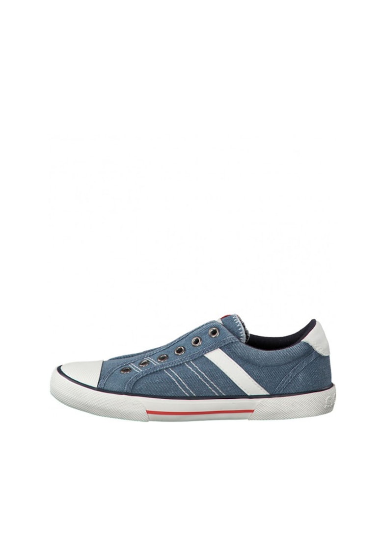 Tenisi slip-on cu garnituri contrastante