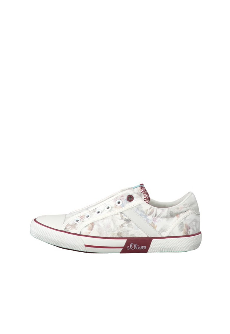 Tenisi slip-on cu imprimeu floral