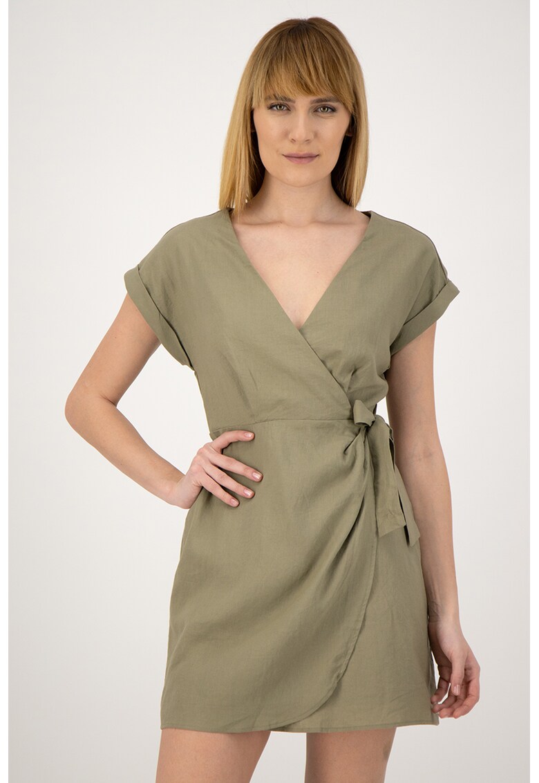 Rochie din amestec de in cu design petrecut Julieta
