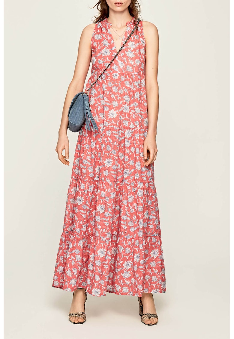 Rochie din amestec de bumbac cu model floral