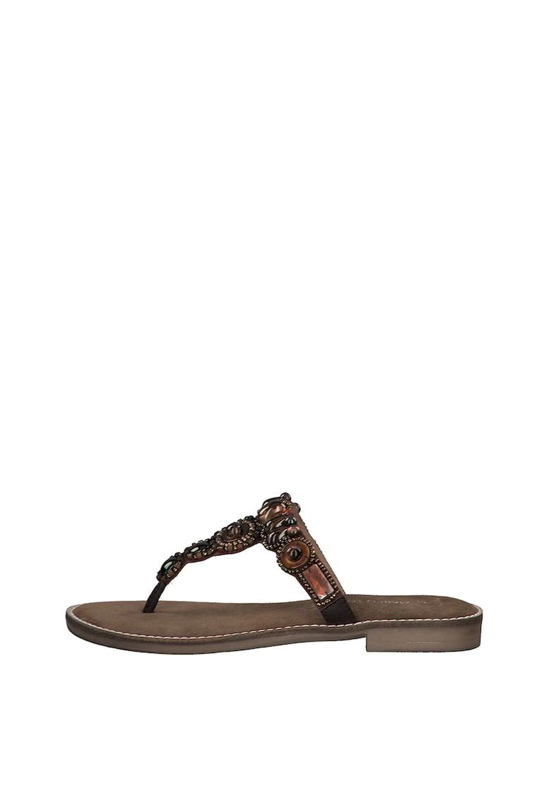 Papuci flip-flop de piele