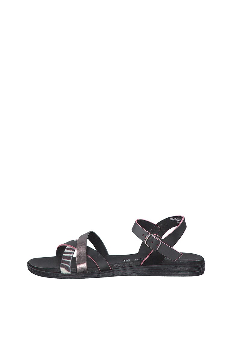 Sandale de piele ecologica - cu barete multiple