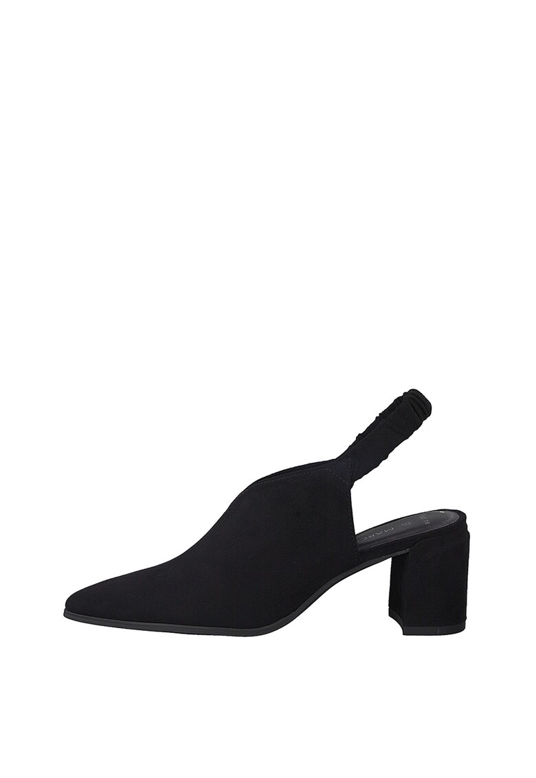 Pantofi slingback de piele intoarsa ecologica