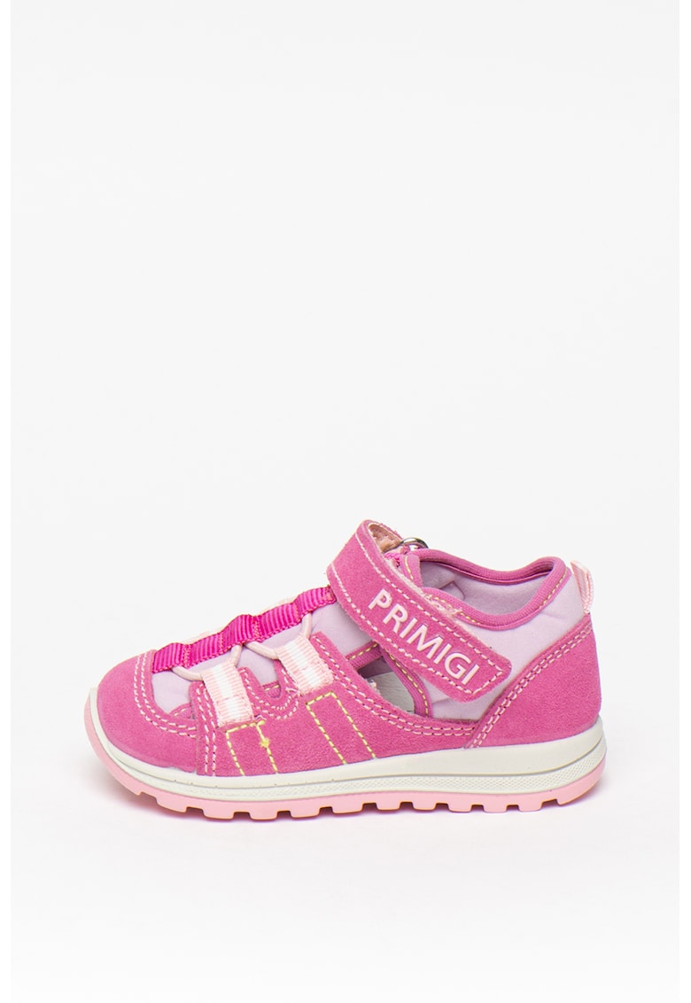 Pantofi sport cu velcro si insertii de piele intoarsa