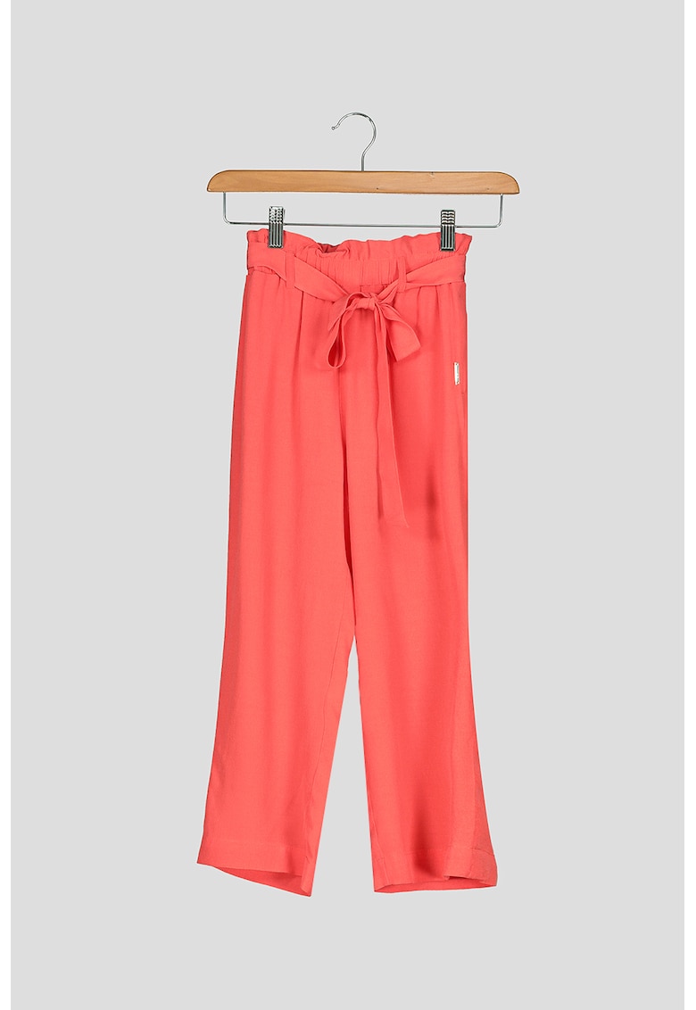 Pantaloni vaporosi cu cordon in talie