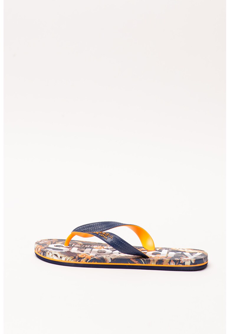 Papuci flip-flop cu imprimeu tropical Scuba