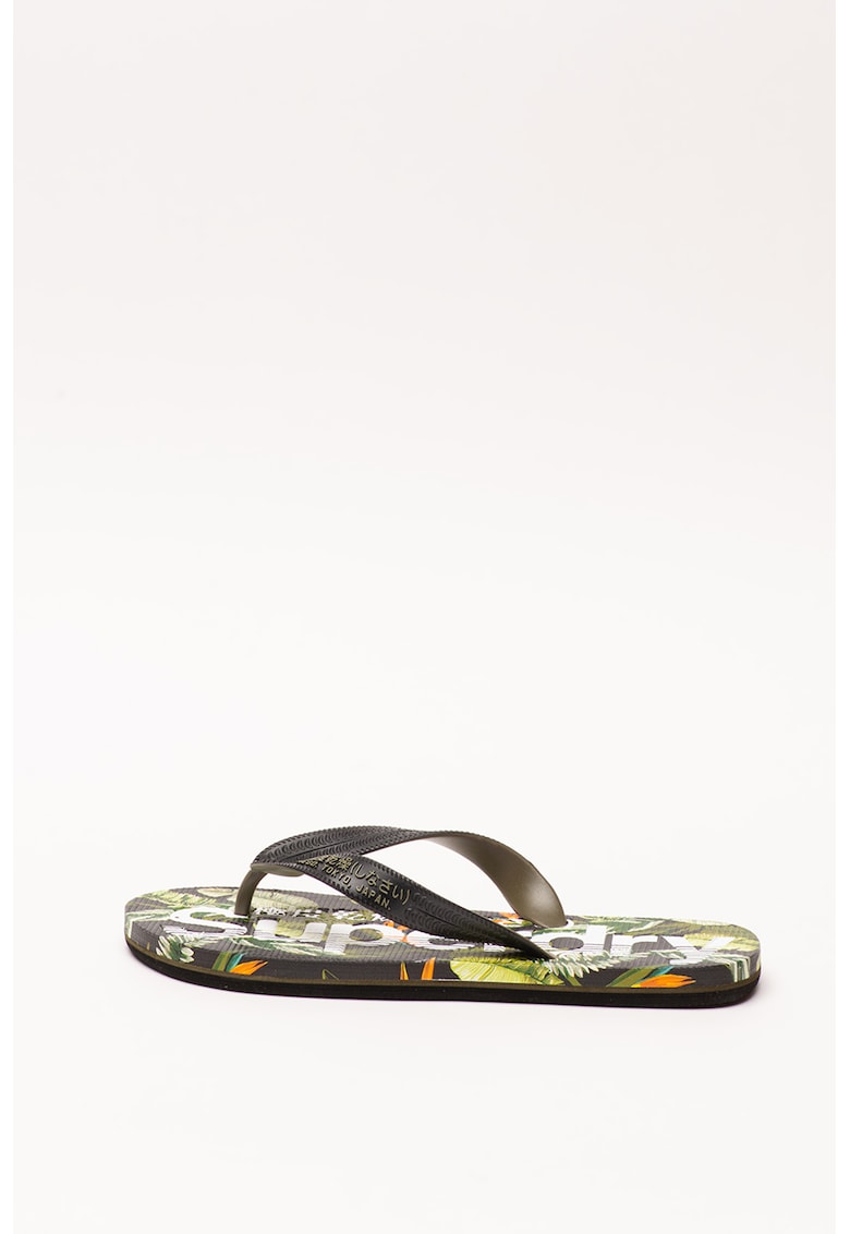 Papuci flip-flop cu imprimeu tropical Scuba