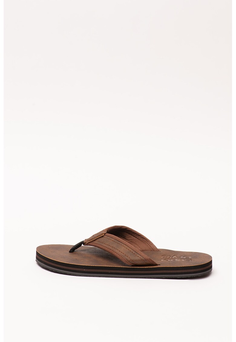 Papuci flip-flop cu cusaturi contrastante Premium