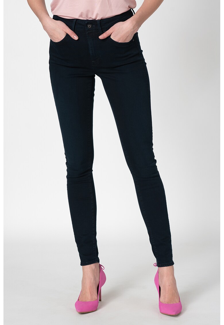 Blugi super skinny cu talie inalta Lhana
