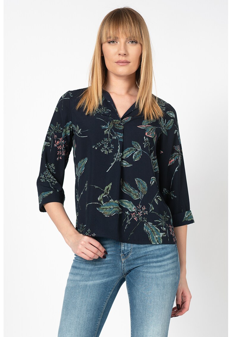 Bluza vaporoasa cu model floral Sus