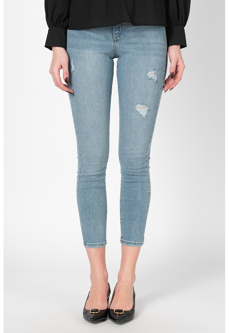 Blugi skinny cu aspect decolorat Sophia