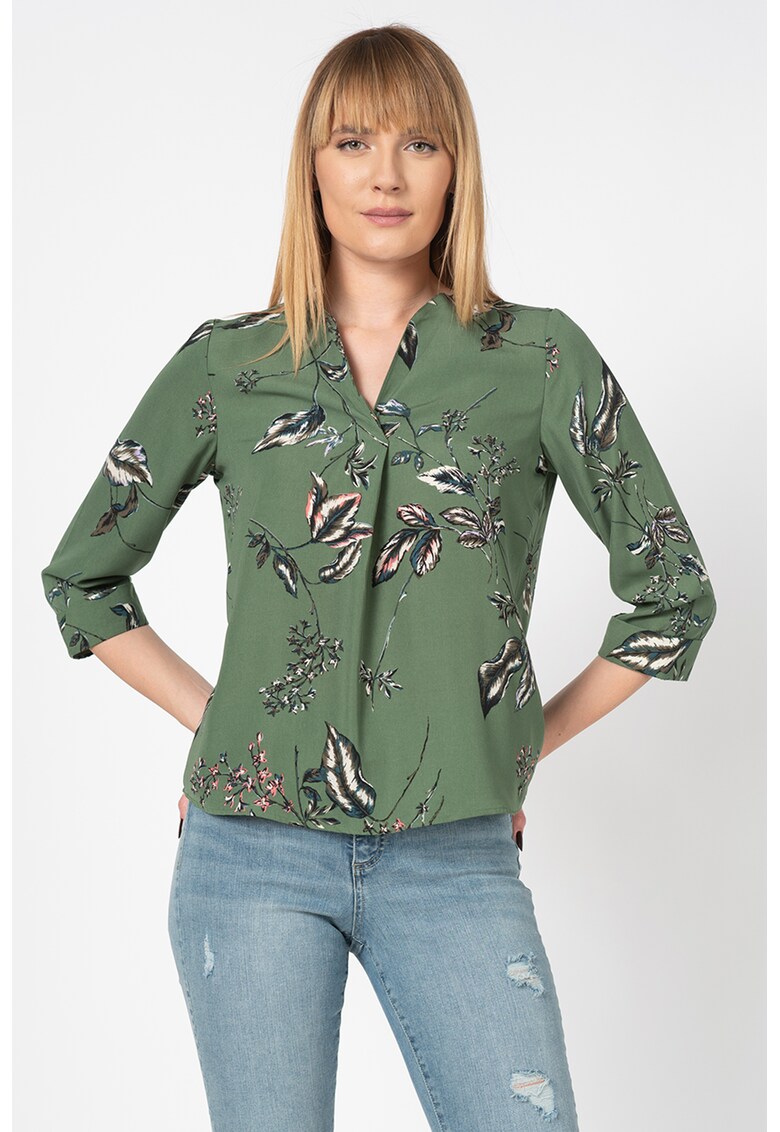 Bluza vaporoasa cu model floral Sus