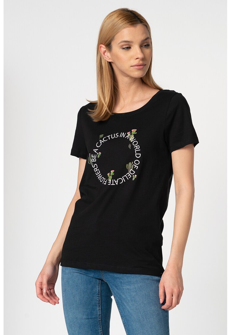 Tricou din bumbac organic cu imprimeu frontal Kita