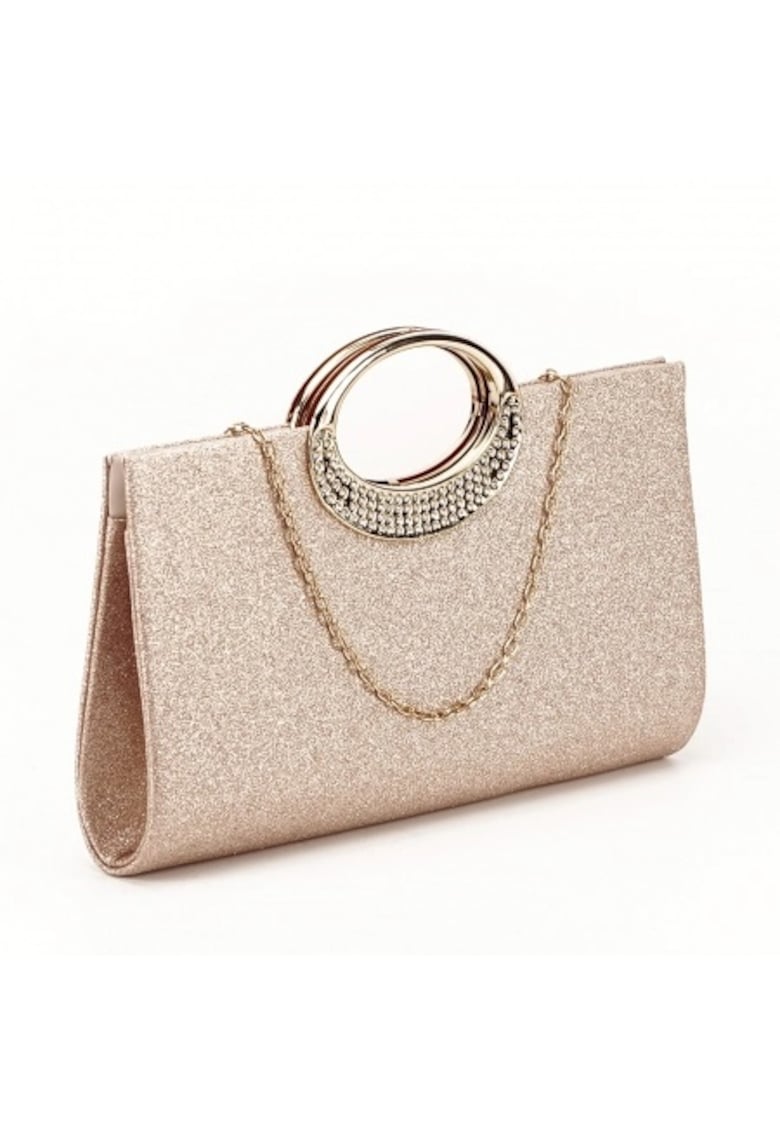 Plic champagne cu sclipici Erica 4442 - Auriu rose