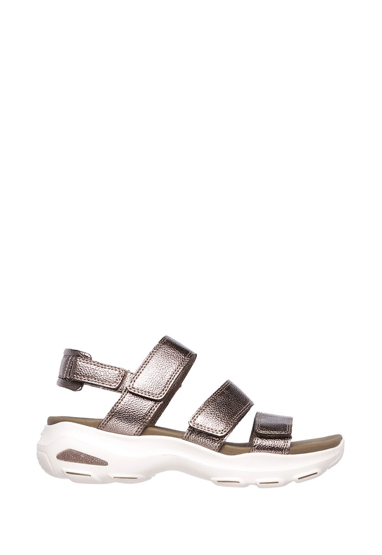 Sandale din piele ecologica cu aspect metalizat D’Lites Ultra-Fab Life fashiondays.ro