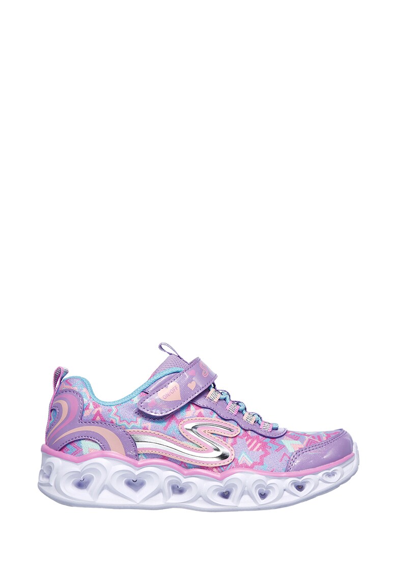 Pantofi sport slip-on cu talpa cu iluminare Heart Lights