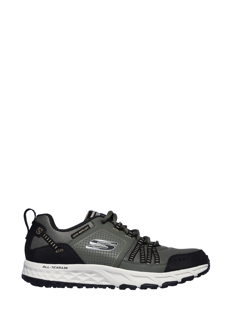 Pantofi sport cu insertii de piele Escape Plan - Maro taupe/Negru21`3 - Negru/Maro taupe