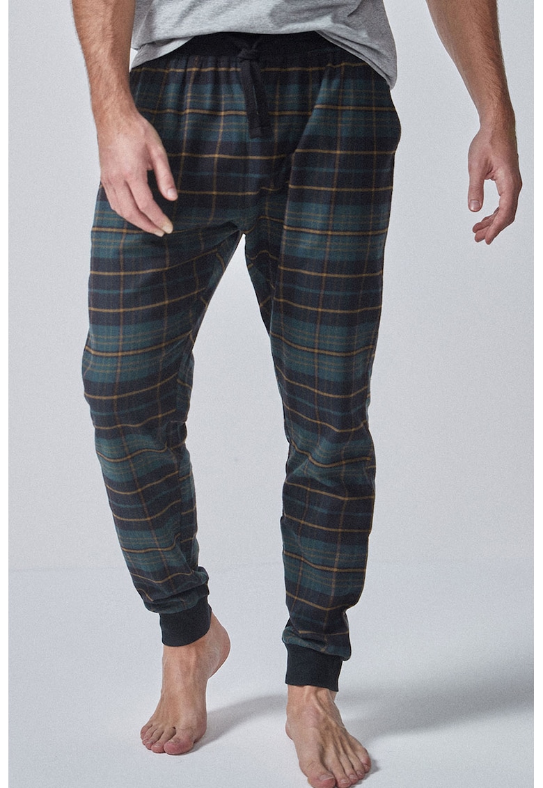 Pantaloni de pijama cu imprimeu in carouri thumbnail