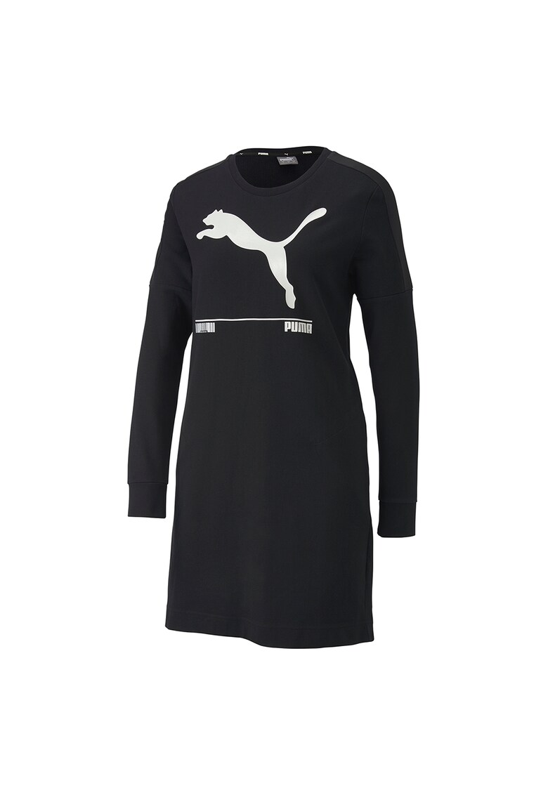 Rochie tip bluza sport cu imprimeu logo Nu-tility 3