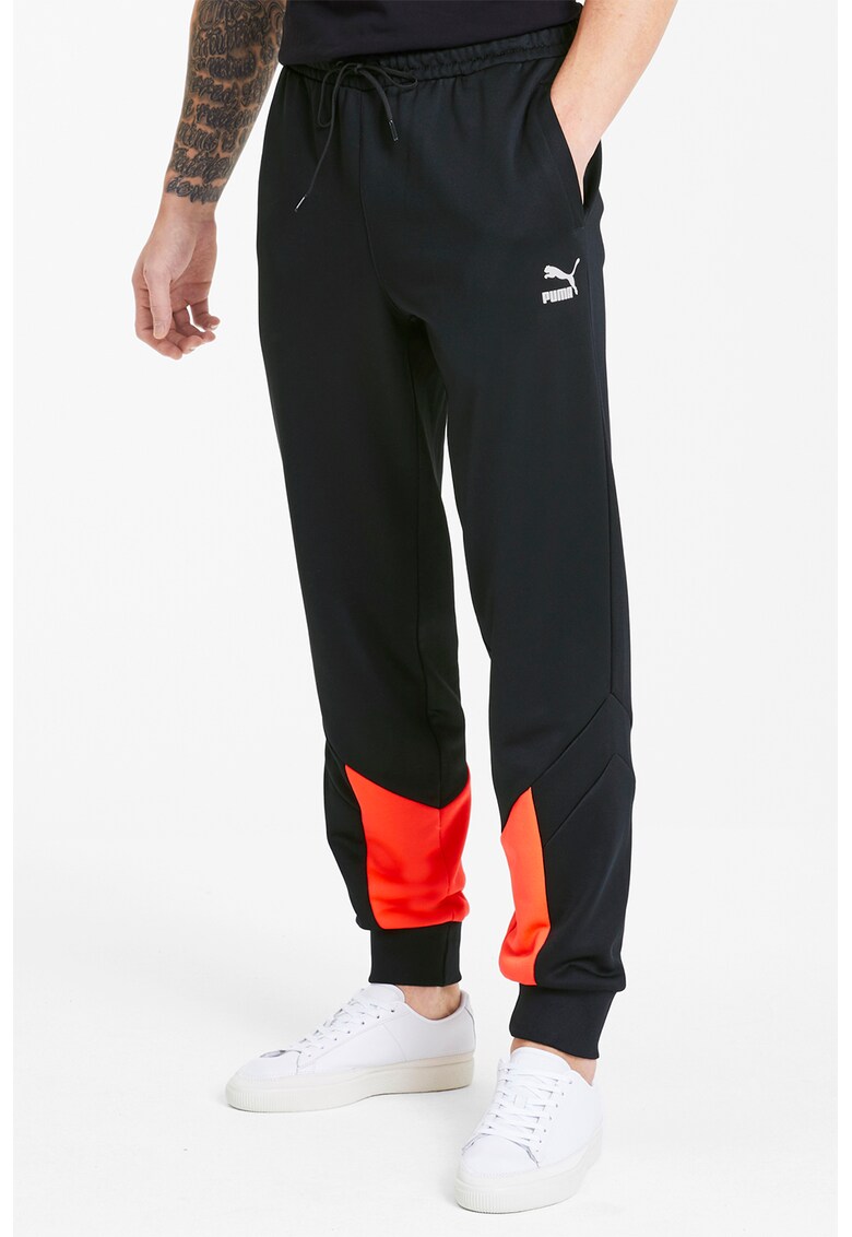 Pantaloni sport cu model colorblock Iconic