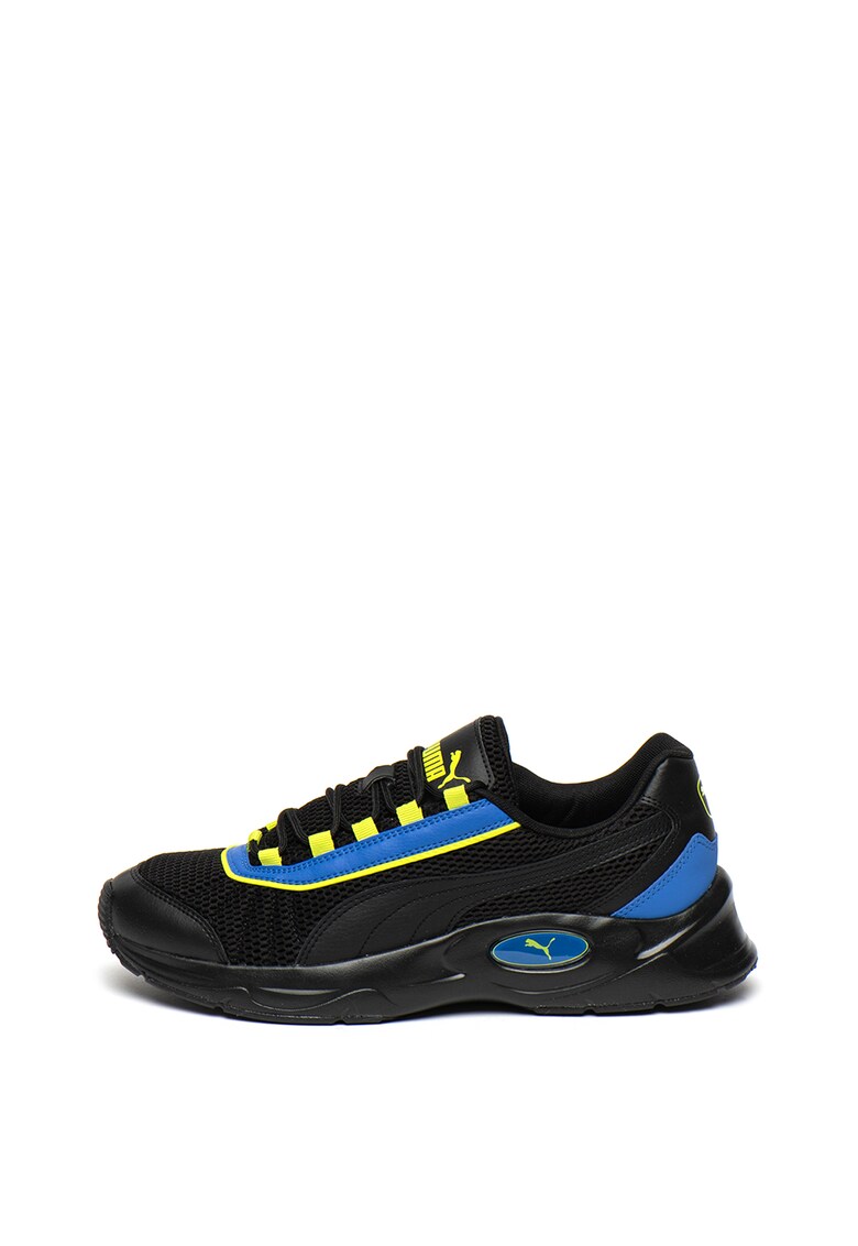 Pantofi sport unisex de piele ecologica - cu insertii de plasa Nucleus