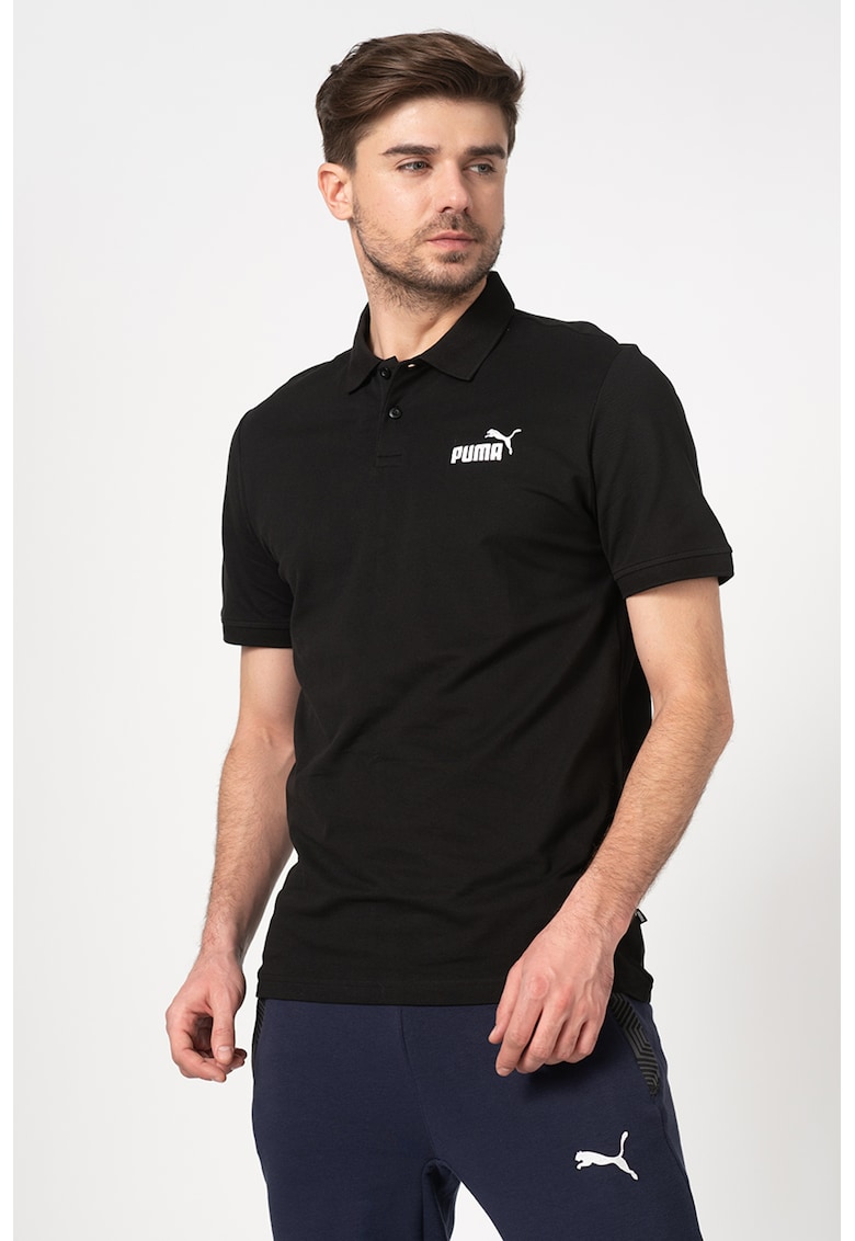 Tricou polo regular fit cu detaliu logo