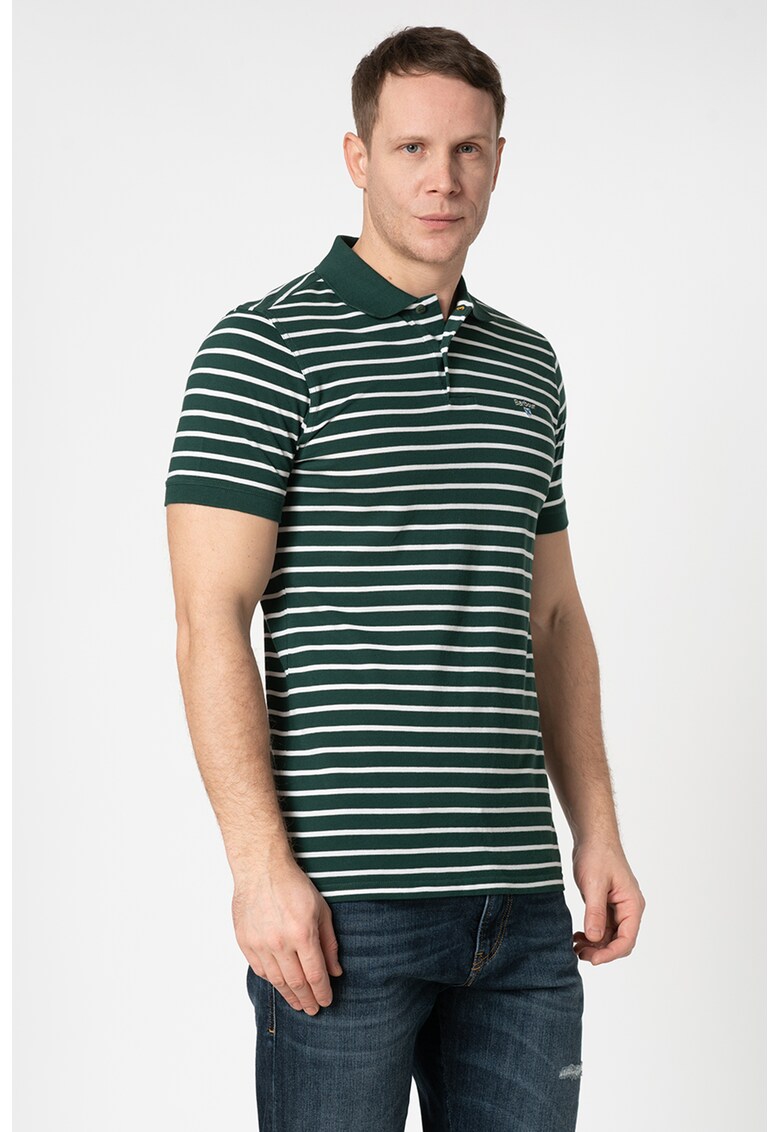 Tricou polo cu model in dungi