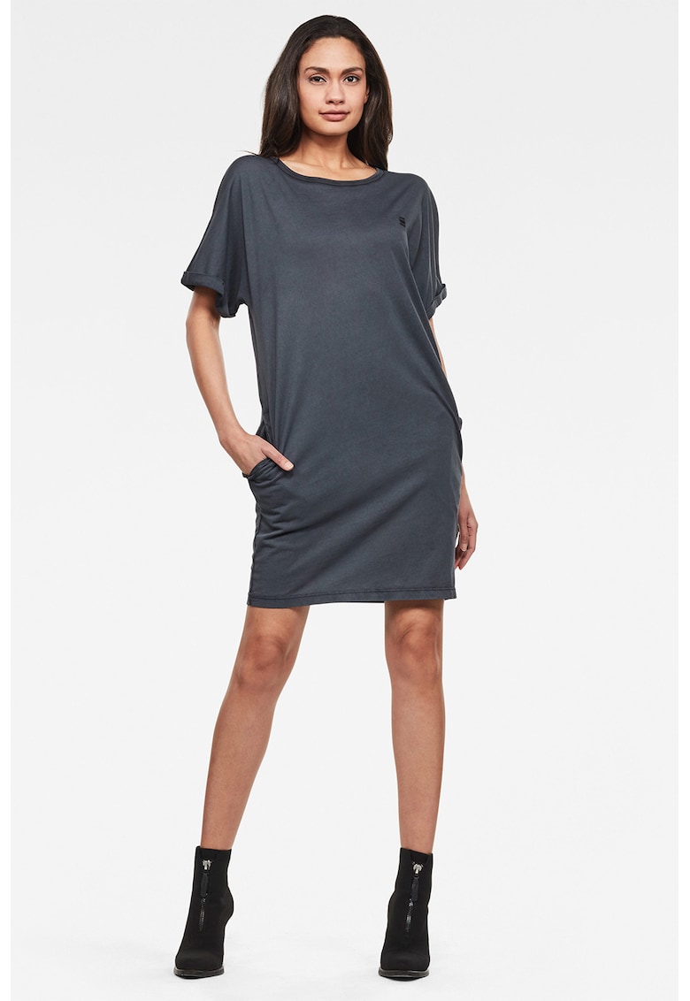 Rochie tip tricou din bumbac organic - cu buzunar