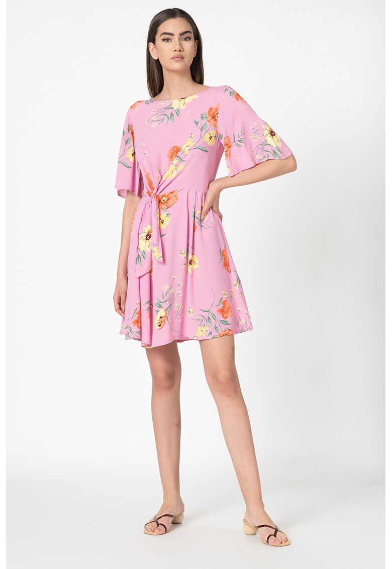 Rochie evazata cu model floral