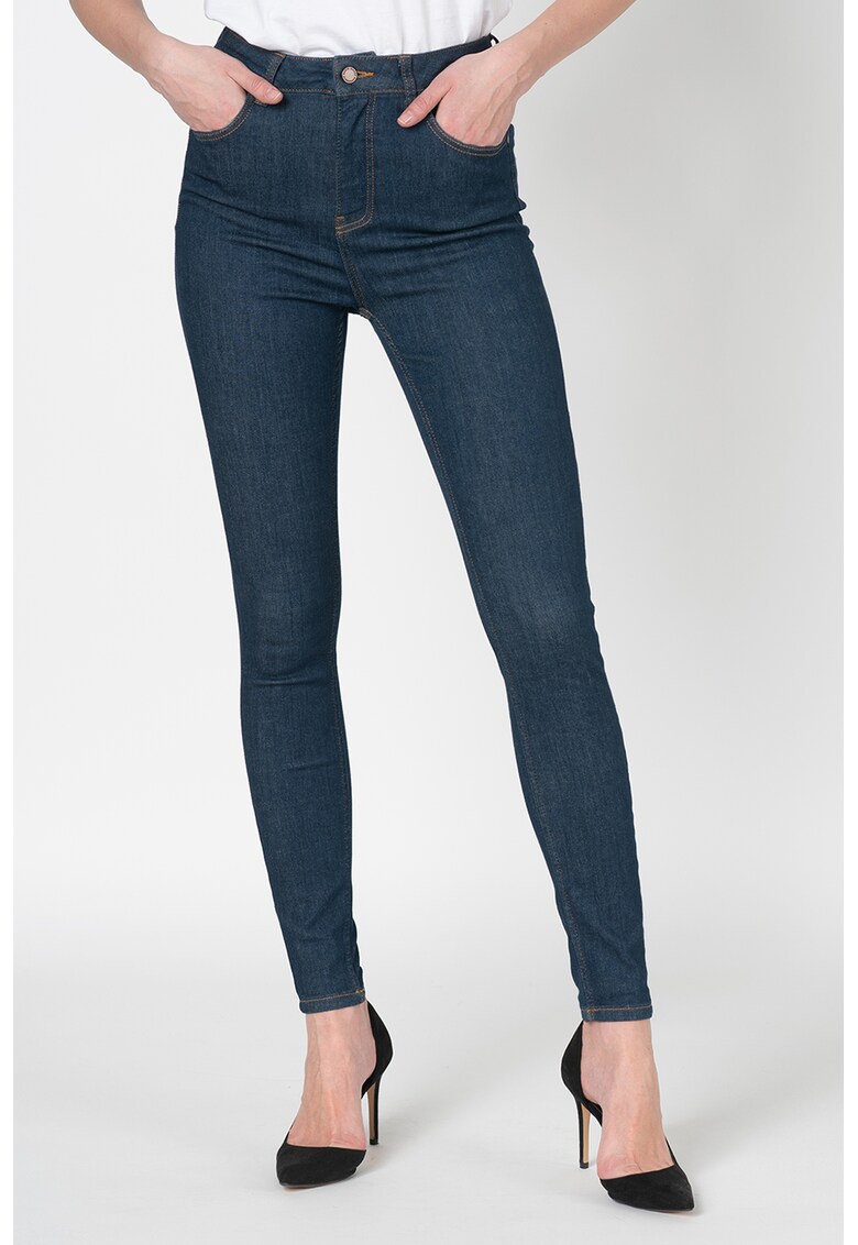 Blugi skinny cu talie inalta