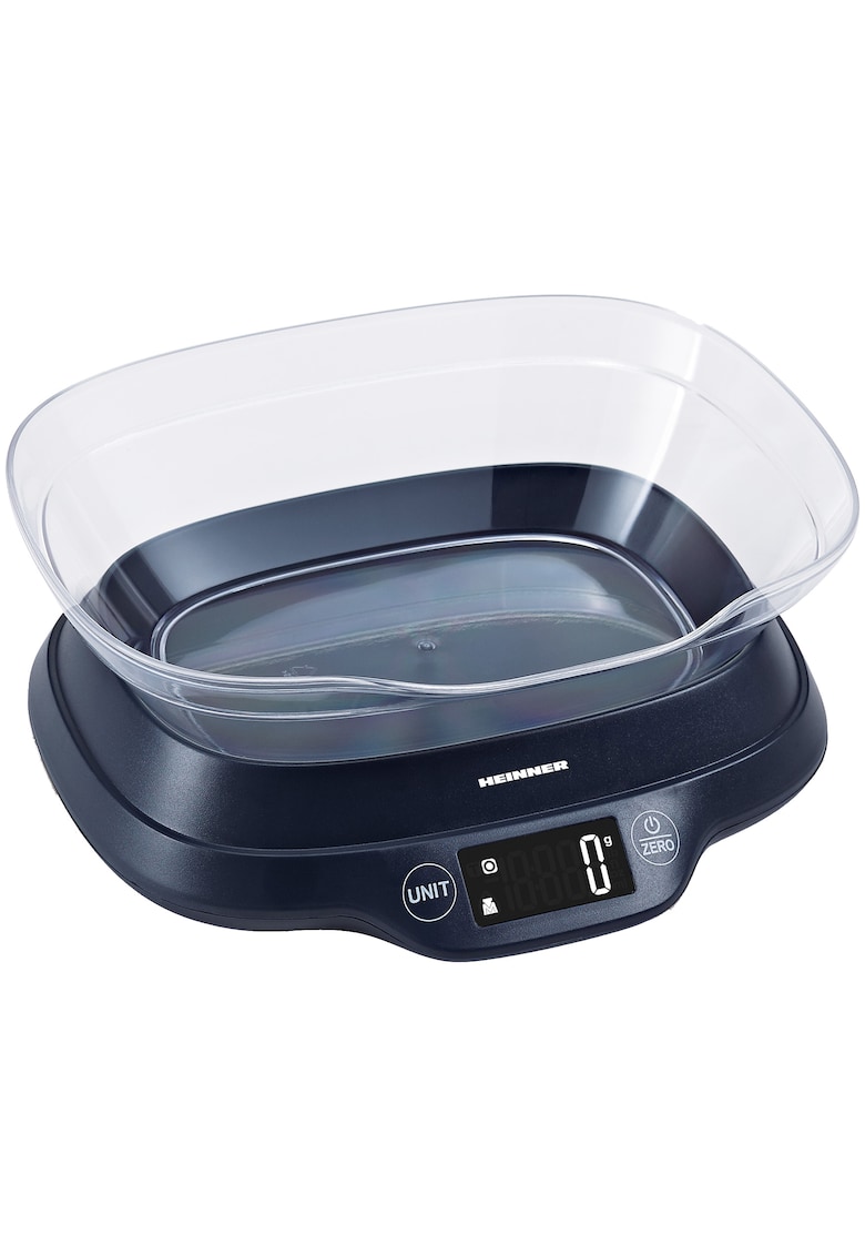 Cantar de bucatarie cu bol - 5 Kg - 1 g - touch control - tara - functie cantarire lichide - display LCD - bol plastic